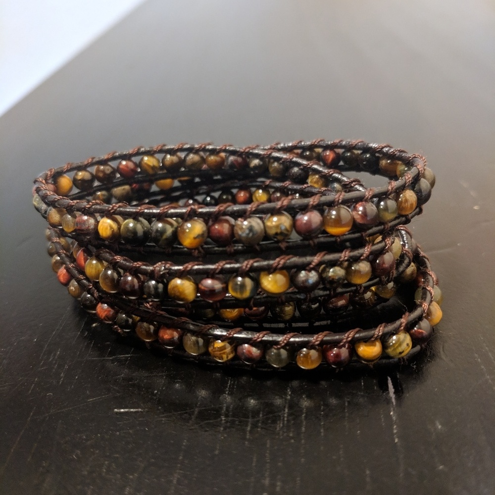 Multi-Colored Stone Wrap Bracelet - Picture 3 of 5